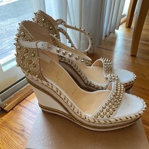 WORN ONCE Christian Louboutin Wedges